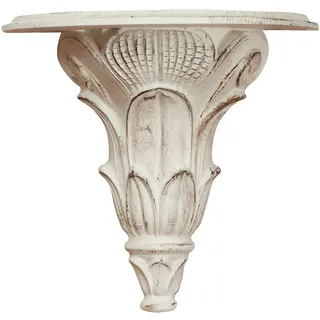 Biscottini Shabby Chic Wandregal 32 x 15 x 29 cm Made in Italy | Weißes Wandregal aus Holz | Shabby Chic Wandregale für Handwerk