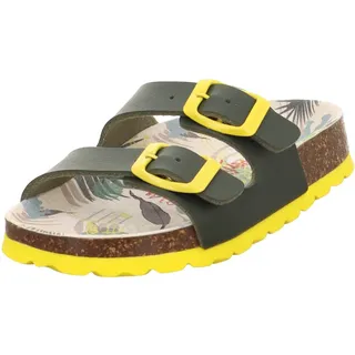 Fussbettpantoffel Oliv/Gelb 30 EU