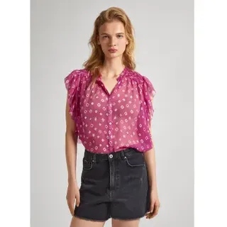 Pepe Jeans für Damen. PL304798 Bluse Marley rosa (S), Lässig, Polyester, Ärmellos / Hosenträger