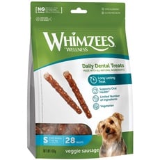 Bild By Wellness Veggie-Wurst, Kaustangen für kleine Hunde zur Zahnpflege, Größe S, 28 Stück, ohne Zuckerzusatz, getreidefrei, natürlich, fettarm