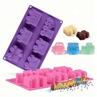 Lebensmittelechte Silikon-Backform - 6-fach Zugform Silicone Baking Mould Wiederverwendbare, Kuchenform für Brot, DIY-Seife, Antihaft Muffinform für Eiscreme, Bonbons. Ofen,Mikrowelle,Gefrierschrank