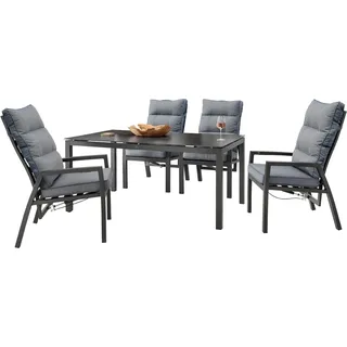 Destiny »GARDA CREMONA« 4 Hochlehner inkl. Auflagen, 1 Tisch 160x90x74 cm,