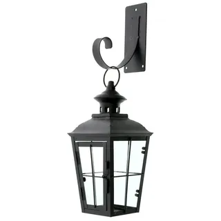 Frank Flechtwaren Laterne Chateau, schwarz, outdoor, aus Metall, wetterfest, 27cm