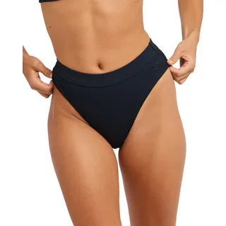 Roxy Bikini-Hose ROXY "Roxy Love Classic High Leg", Damen, Gr. M, schwarz (anthrazit), Obermaterial: 91% Nylon, 9% Elasthan., Badehosen Bikini-Hose