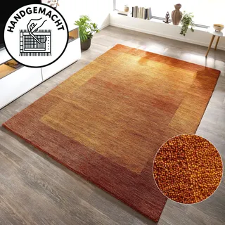 Wollteppich THEKO "Gabbeh Super, Handweb, auch als Läufer erhältlich, reine Wolle" Gr. 6, braun (rostbraun), B:200cm H:9mm L:300cm, Wolle, Teppiche, Wollteppich, Schlafzimmer, Wohnzimmer, Esszimmer, auch als Bettumrandung, Topseller