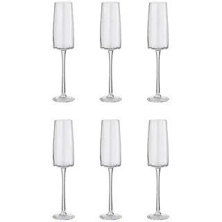 Butlers Sektgläser (6er Set) Serena 390 ml , Transparent , Glas , Gläser, Champagnergläser & Sektgläser