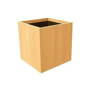 fm Pflanzkübel Plant Holz buche rechteckig 38,0 x 40,0 cm, 1 St.