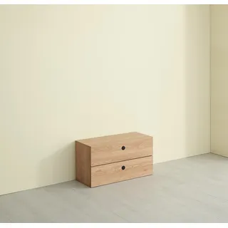 Möbilia Schubladenkasten mit Schubläden aus Akazie 80x44 cm