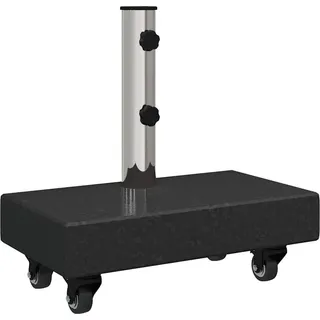 vidaXL Sonnenschirmständer 25 kg Schwarz Granit Rechteckig - Schwarz