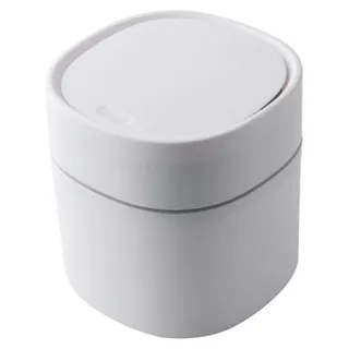 Niedlicher Mini-Desktop-Mülleimer, modischer Nachttisch-Mülleimer für Make-up-Tisch, Studie, Push-Typ