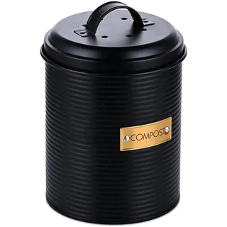 Relaxdays Komposteimer 2,5 l Schwarz
