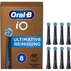 Bild Oral-B iO Ultimative Reinigung Aufsteckbürsten für elektrische Zahnbürste, 8 Stück, ultimative Zahnreinigung, Zahnbürstenaufsatz für Oral-B Zahnbürsten, briefkastenfähige Verpackung, schwarz