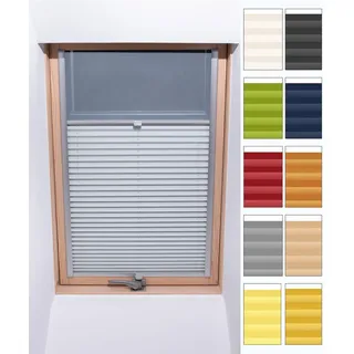 Stuza Custom Dachfenster Plissee - Nach maß - Kollektion 15 Stoff Farben - Breite 30-120 cm, Höhe 50-149 cm – Passend für VELUX, ROTO, FAKRO Fenster