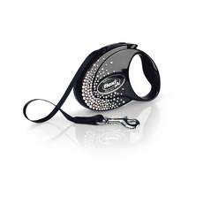 Bild von Glam Splash Crystal with Swarovski crystals S - Dog Retractable Lead - 3 m - Black