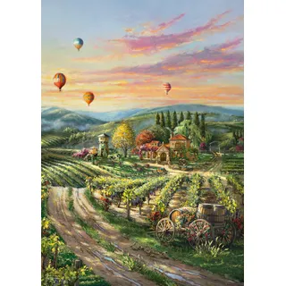 Schmidt Spiele 57366 Thomas Kinkade Peaceful Valley Vineyard, 1000 Teile