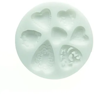 Silikomart | Silikonform für Zuckermasse HEARTS, Form für Tortendekorationen, Prinz-Thema, Maße 40 x 32 x 150 mm