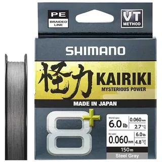 Shimano Fishing Shimano Line Kairiki 8+ - 150m 0.23mm 26.3kg Grau