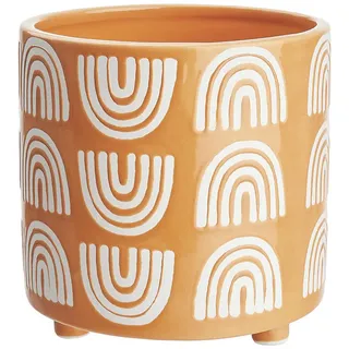 Butlers Blumentopf (4er Set) Happy Rainbow , Gelb , Keramik , 14 cm , Dekoration, Blumen & Blumentöpfe, Übertöpfe