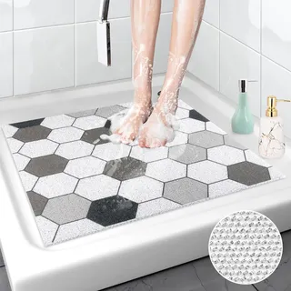Walant Duschmatte rutschfest 60x60,Duschmatte waschbar,Schnell trocknend Badewannenmatte, Duschmatte rutschfest schimmelresistent,Massage antirutschmatte dusche für Nassbereiche Duschtasse