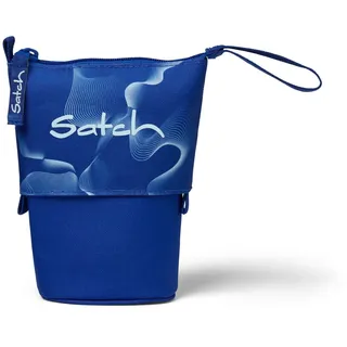 Satch Pencil Slider Federmäppchen Stiftehalter zum Stehen 3 Innenfächer Geheimfach Recycelte Materialien Vibrant Blue - Blau