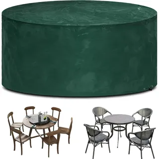 Abdeckung für Gartentisch - wasserdicht - rund - Ø 163 x 71 cm - grün - Polyethylen - Grün
