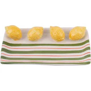 Villa d'Este Home Tivoli 2009 Dekoteller Keramik 22,5x13cm Zitrone Design Fruit Life