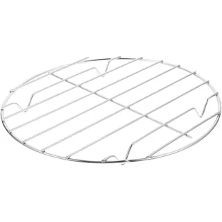 Garneck Edelstahl Grillrost Rund 22 cm – Tragbares BBQ-Netzgrill Für Fisch Gemüse Fleisch – Abkühlgitter Und Backrost Für Backofen Und Grill – Spülmaschinenfest Feine Verarbeitung