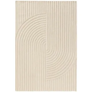 benuta Pure Wollteppich Yanis Ivory 120x170 cm , Creme , Textil , Abstrakt , Rechteckig , 120x170 cm , pflegeleicht , Teppiche und Böden, Teppiche, Schafwollteppiche