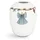 Vase H10.5 cm Hammershøi Christmas Handarbeit mit Aquarellmalerei, Weiss