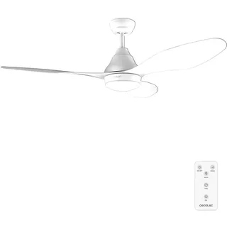 Cecotec Deckenventilator mit Licht EnergySilence Aero 5200 White, 62W, 48” Durchmesser, Licht, 3 Geschwindigkeiten, Timer, Fernbedienung, LED-Lampe, Innovatives Design, Effizient, Vielseitig