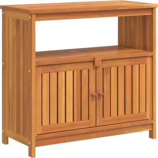 Garten-Konsolentisch 80x35x75 cm Massivholz Akazie - Braun, Bunt