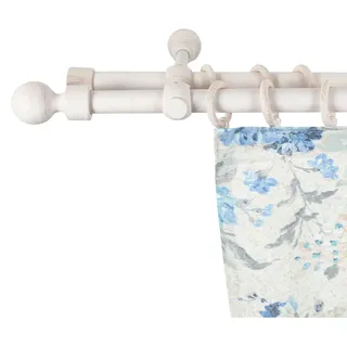 Gardinenstange SN DECO GROUP "Giro" Gr. 8, weiß (weiß antikfarben), L:320cm, Holzwerkstoff, Gardinenstangen, Gardinenstange, 28 mm, Holz, verschiedene Längen und Farben, Komplettset