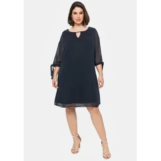 Sheego Chiffonkleid »Chiffonkleid«, blau
