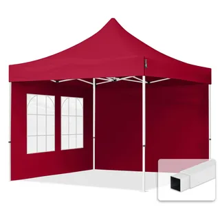 TOOLPORT Faltpavillon 3 x 3 m inkl. 2 Seitenteile Rot
