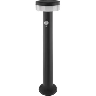 EMOS - Solar LED-Stehleuchte TERION mit Bewegungsmelder für Haus und Garten - wasserdichte Solar Wegeleuchte mit Sensor, Helligkeit 200lm, Warmweiß - Gehäuse aus Edelstahl zur Bodenmontage