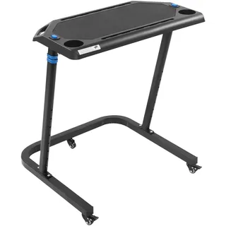 Indoor Cycling Tisch, Höhenverstellbar, Mit Feststellrädern, schwarz - Schwarz