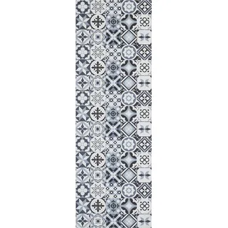 andiamo Teppich Läufer Marrakesch mit ruschhemmender Rückseite - Küchenteppich Küchenläufer Flur Läufer Teppichläufer 70 x 200 cm Grau