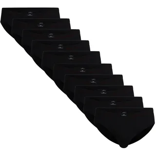 Slip GÖTZBURG "Slip 10er Pack", Herren, Gr. XXL, schwarz, Obermaterial: 100% Baumwolle CO., Unterhosen Slip