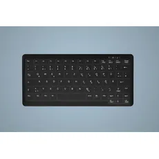 Active Key Hygiene Mini Notebook Style Keyboard Fully Sealed Watertight USB Black (DE, Kabelgebunden), Tastatur, Schwarz