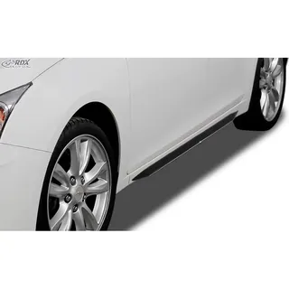 RDX Racedesign Seitenschweller 'Slim' kompatibel mit Chevrolet Cruze 2009-2015 (ABS Schwarz glänzend)