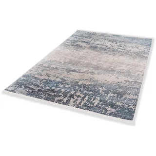 Teppich "Mystik 191" Gr. 3, blau, B:133cm H:7mm L:185cm, Kunstfaser, SCHÖNER WOHNEN-KOLLEKTION, Teppiche, Teppich, besonders weich durch Microfaser, Wohnzimmer