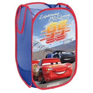 Superdiver Faltbarer Pop-Up Korb für Kinder mit Griffen – Disney Cars Lightning McQueen I Wäschekorb I Organisationskorb für Kleidung und Spielzeug (58 x 36 x 36) I Behälter für Kinderzimmer