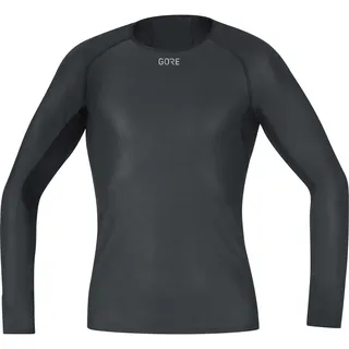 Gore Wear Herren Windstopper Base Layer Shirt Langarm, Schwarz,