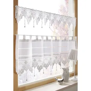 HOSSNER - ART OF HOME DECO Querbehang »Matterhorn« Schlaufen 1 Stk. tlg. HxB: 50x120, weiß