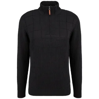 Troyer BLEND "Troyer BHOstuta", Herren, Gr. M, schwarz, Grobstrick, Obermaterial: 100% Polyacryl PAN., unifarben, normal, ohne Ausschnitt, Pullover Troyer