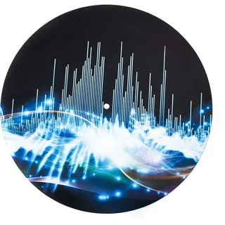 Playmats Slipmat - Plattenspieler Matte aus Gummi Waves of Sound - Matte für Grammophon 30,5 cm (12')