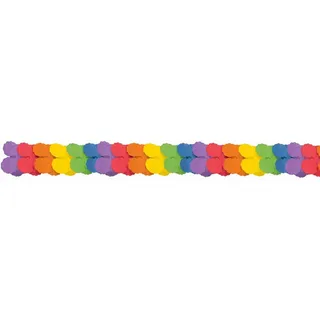 Amscan 20056-90-55 - Girlande Regenbogen, 365 x 17 cm, Papier, Hängedekoration