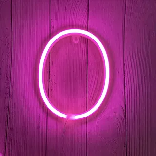 ENUOLI LED Neon Buchstaben Lichter Rosa Neonschild Leuchten Buchstaben Neonschild Batterie/USB Beleuchtete Buchstaben Neon Nachtlicht Dekor für Kinderzimmer,Hochzeit,Weihnachten,Valentinstag(O)