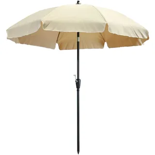 Madison - Sonnenschirm Lanzarote Rund Ecru - 250cm - Beige - Beige