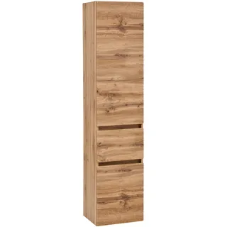 Held Hochschrank Held Möbel Pienza, Eiche Wotan, Holzwerkstoff, 4 Fächer, 1 Schubladen, 40x180x35 cm, Made in Germany, hängend, Badezimmer, Badezimmerschränke, Hochschränke